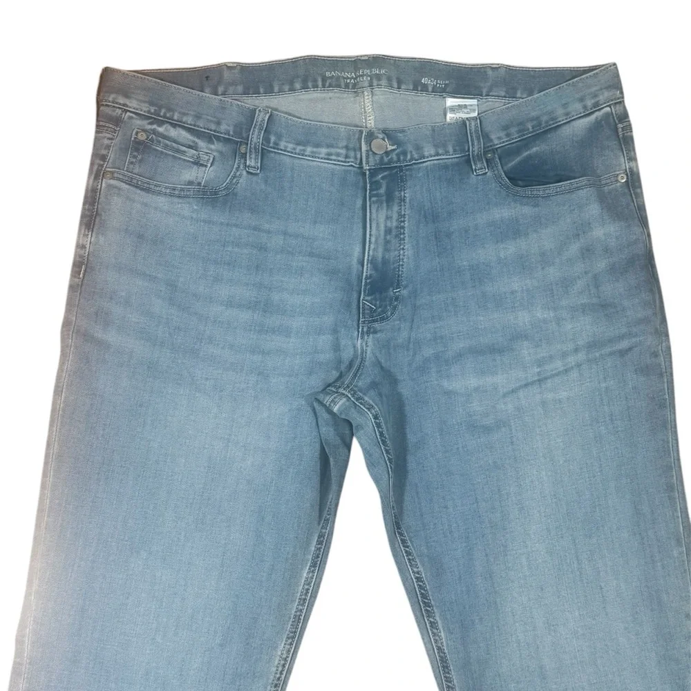 Banana Republic Slim LuxeTraveler mens jeans 40 x 32 NWOT light wash Spring - Picture 2 of 16